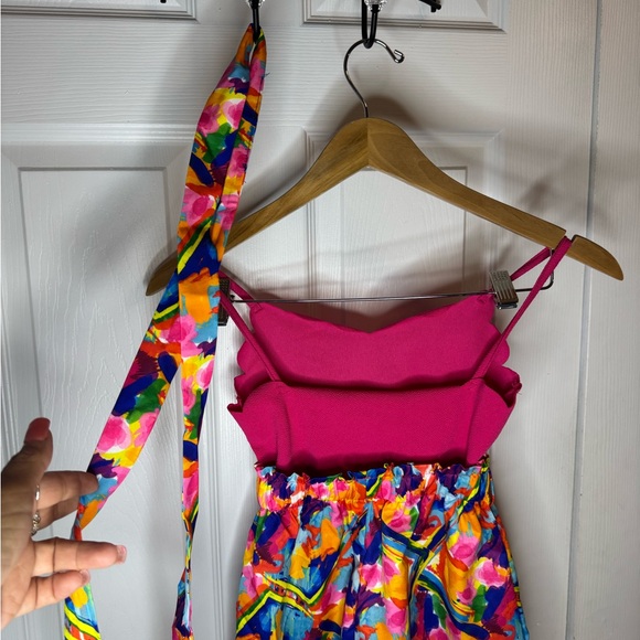 Vibrant Pink and Multicolor Dress from SHEIN. Never worn. - Picture 4 of 4